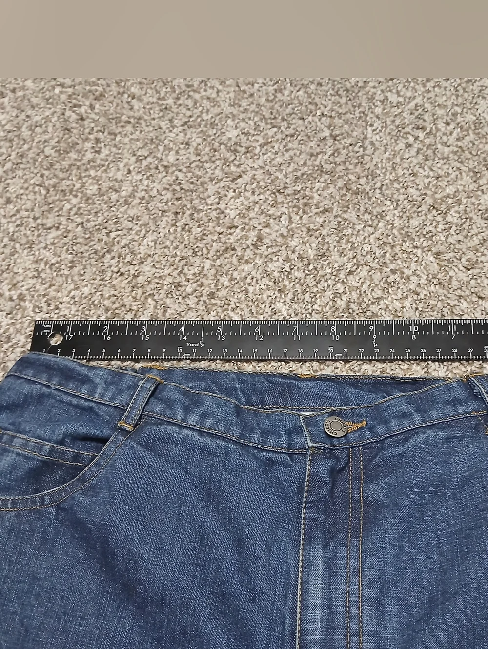 Chico's 100% Cotton Embroidered Wide Leg Denim Jeans - Multicolor Floral Detail - Picture 7 of 16